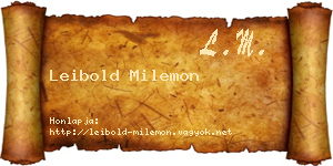 Leibold Milemon névjegykártya